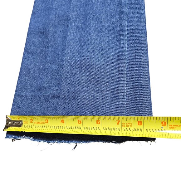 Vintage Live Ins Denim Loose Straight Jeans Raw Hem Embroidered 27x27 Boho Y2K - Picture 12 of 12